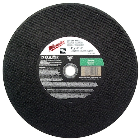 Milwaukee 14" x 1/8" x 1" Cut-Off Wheel (Type 1) 49-94-1485